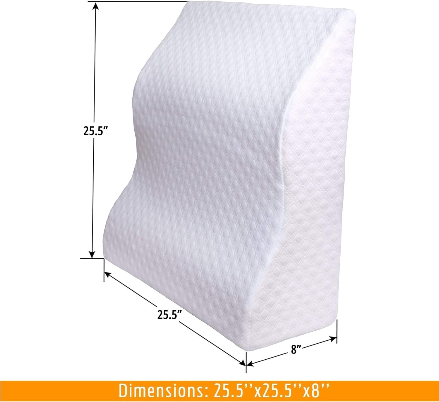 Elevated Memory Foam Wedge Pillow – Unique Curved Design for Back & Knee Support