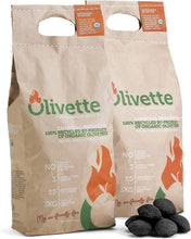 Load image into Gallery viewer, USDA Organic Charcoal Briquettes - Smoke-Free &amp; Eco-Friendly 2-Pack, 6.6 lb Each