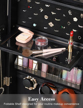 Load image into Gallery viewer, 360° Swivel Jewelry Cabinet with Touch Screen Mirror - Elegant Storage Solution