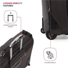 Load image into Gallery viewer, Carry-On Grey Heather Rolling Garment Bag with Hanging Feature for Travel