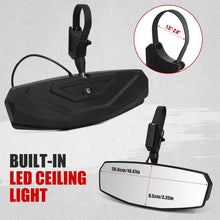 Load image into Gallery viewer, Wide-Angle UTV Rearview Mirror with Bright LED Light and 360° Adjustment