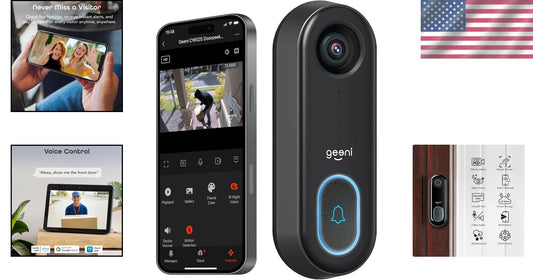 Advanced Motion Detection Video Doorbell with Night Vision & App Control
