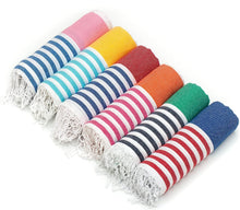 Load image into Gallery viewer, 6-Pack of Absorbent Turkish Beach Towels - Oversized Sand-Free, Travel-Friendly
