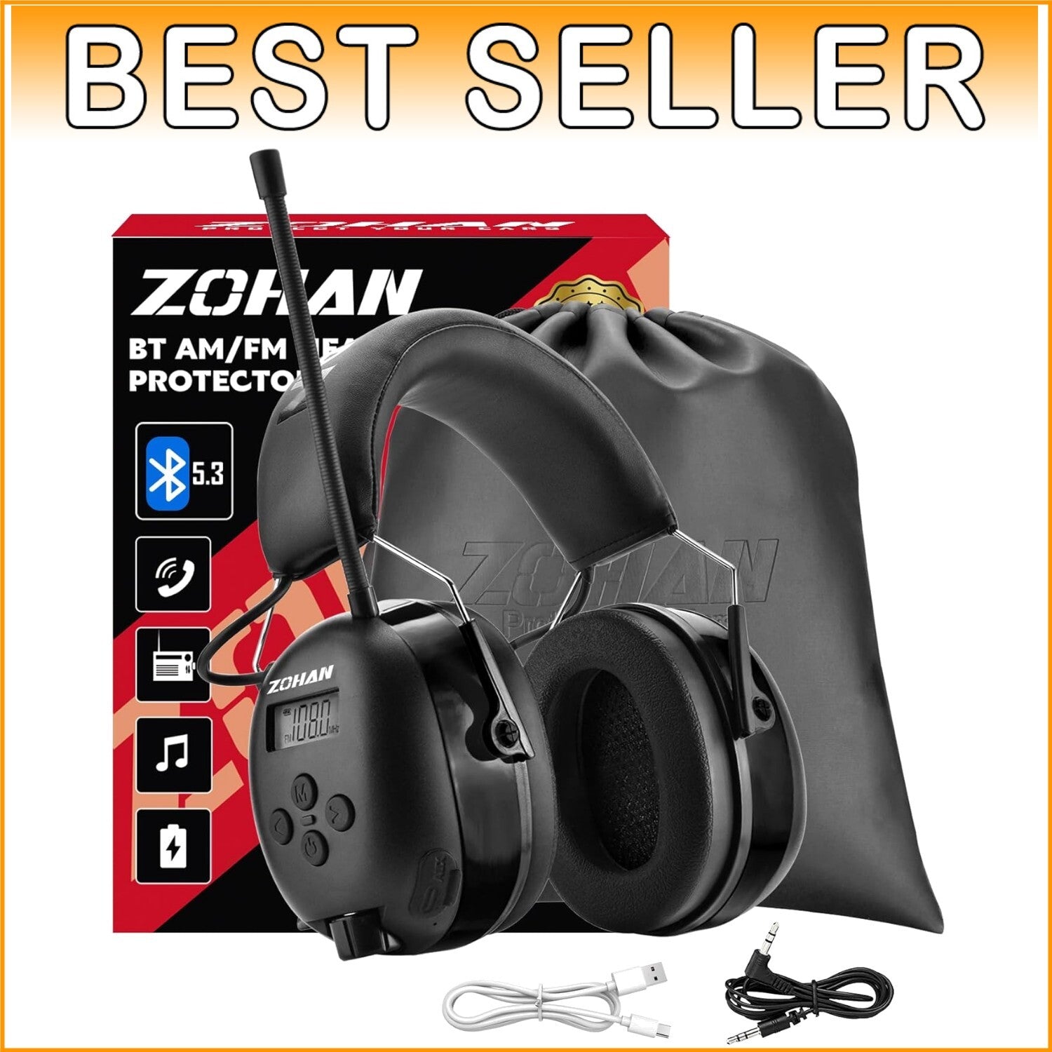 Advanced Noise-Cancelling Headphones with Bluetooth & AM/FM Radio Reception