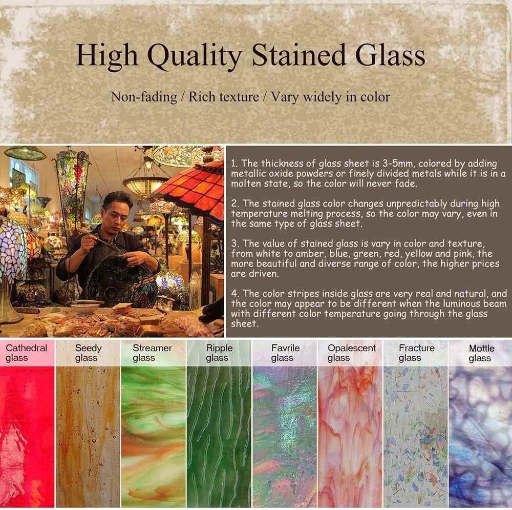 Artistic 10-Inch Lighthouse Tiffany Style Stained Glass Table Lamp - Night Light