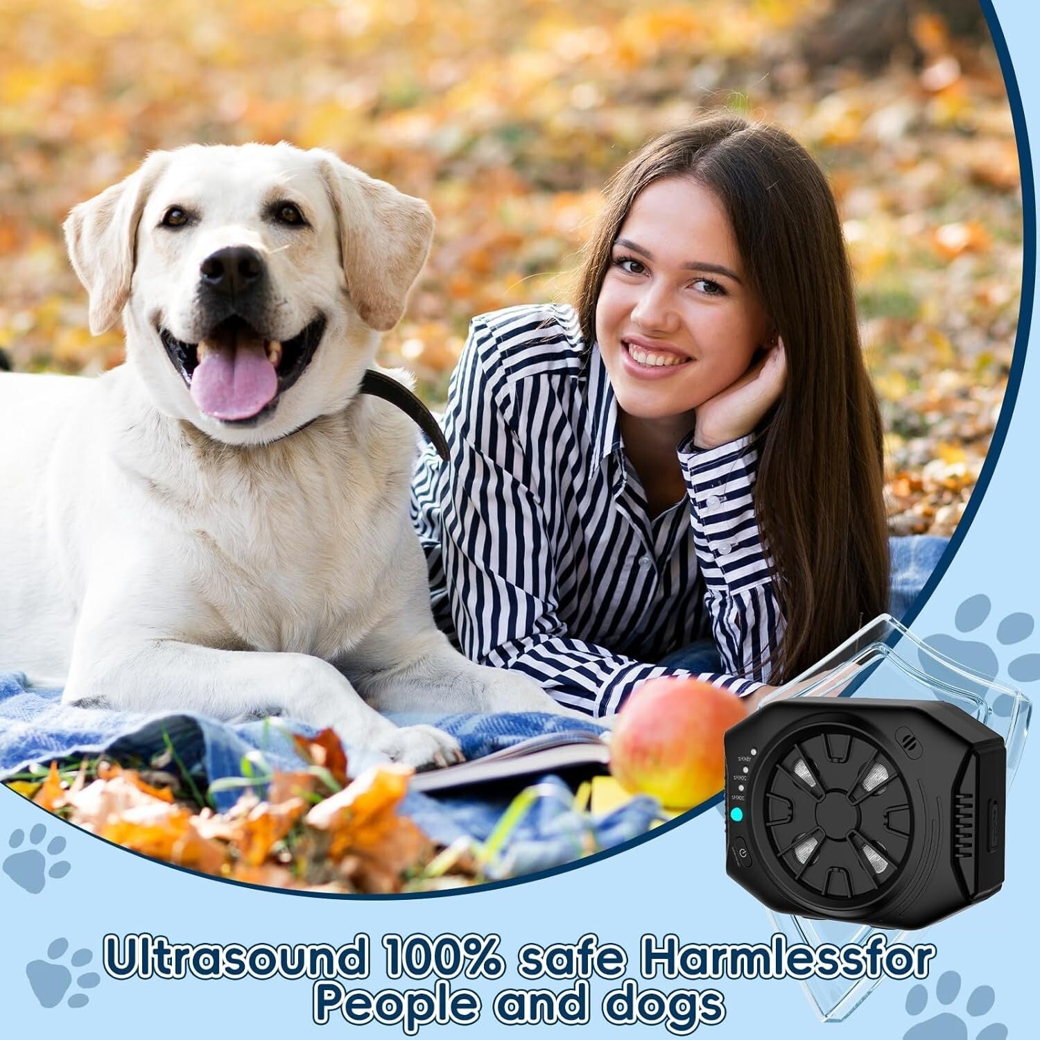 Effective Anti Barking Device for Dogs - Rechargeable, Indoor & Outdoor Use
