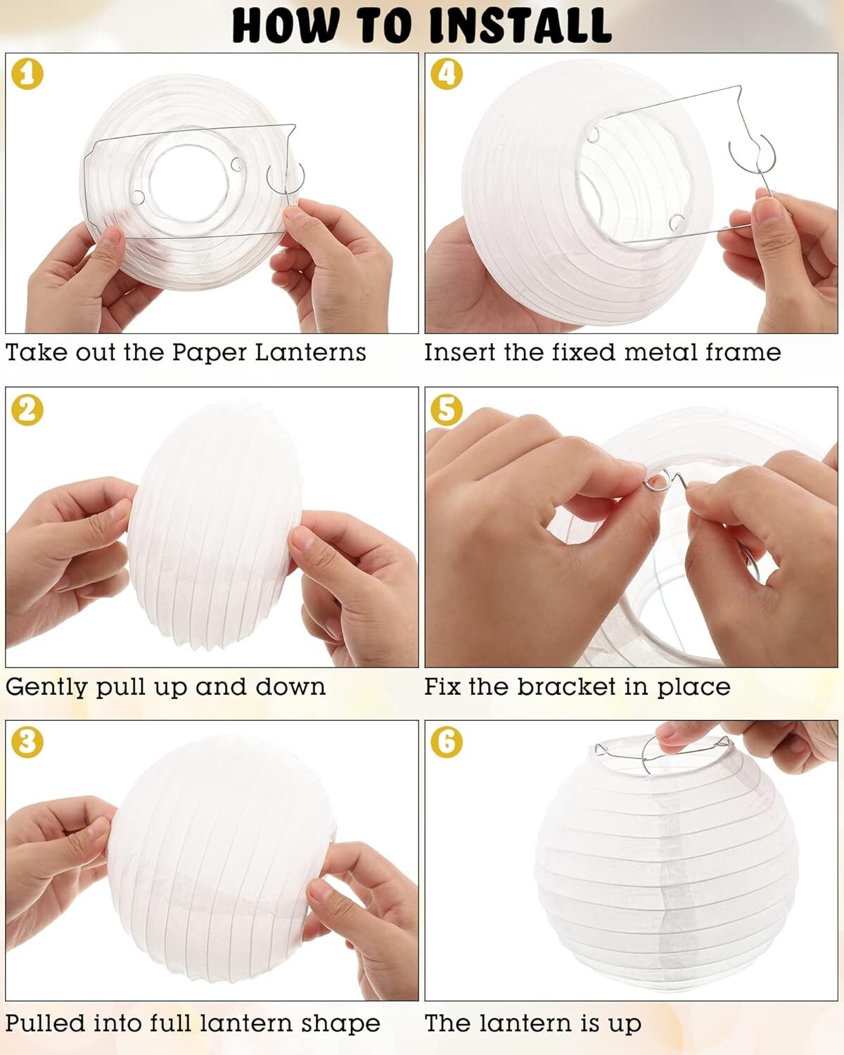 Customizable Round White Paper Lanterns - 80 Pcs for Weddings & Celebrations