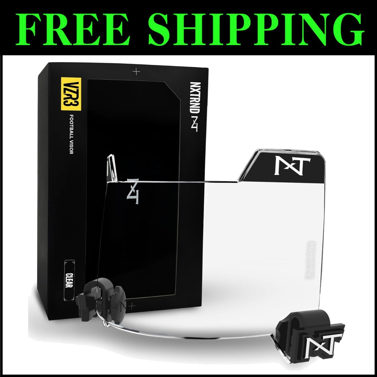 Lightweight Anti-Fog Football Visor for Adult & Youth Helmets - Tool-Free Setup