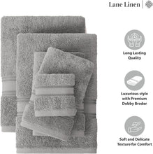 Load image into Gallery viewer, Elegant Space Grey 12-Piece Bath Towel Set - Luxurious 100% Cotton Collection