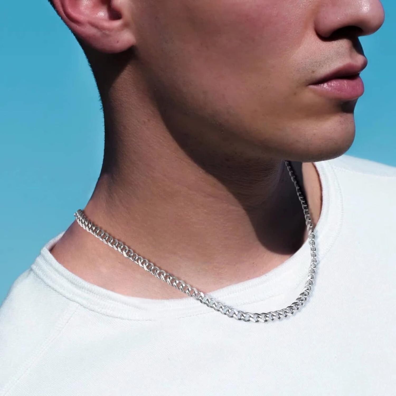 Chunky Stainless Steel Cuban Link Chain for Men – Elegant Gift for Father's Day