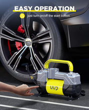 Load image into Gallery viewer, Portable 150 PSI Air Compressor with Nozzle Adapters &amp; LED for Safe Travels