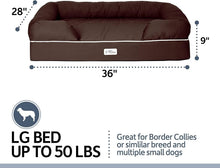 Load image into Gallery viewer, Large Orthopedic Dog Bed with Bolster - Machine Washable Cover, YKK Zippers