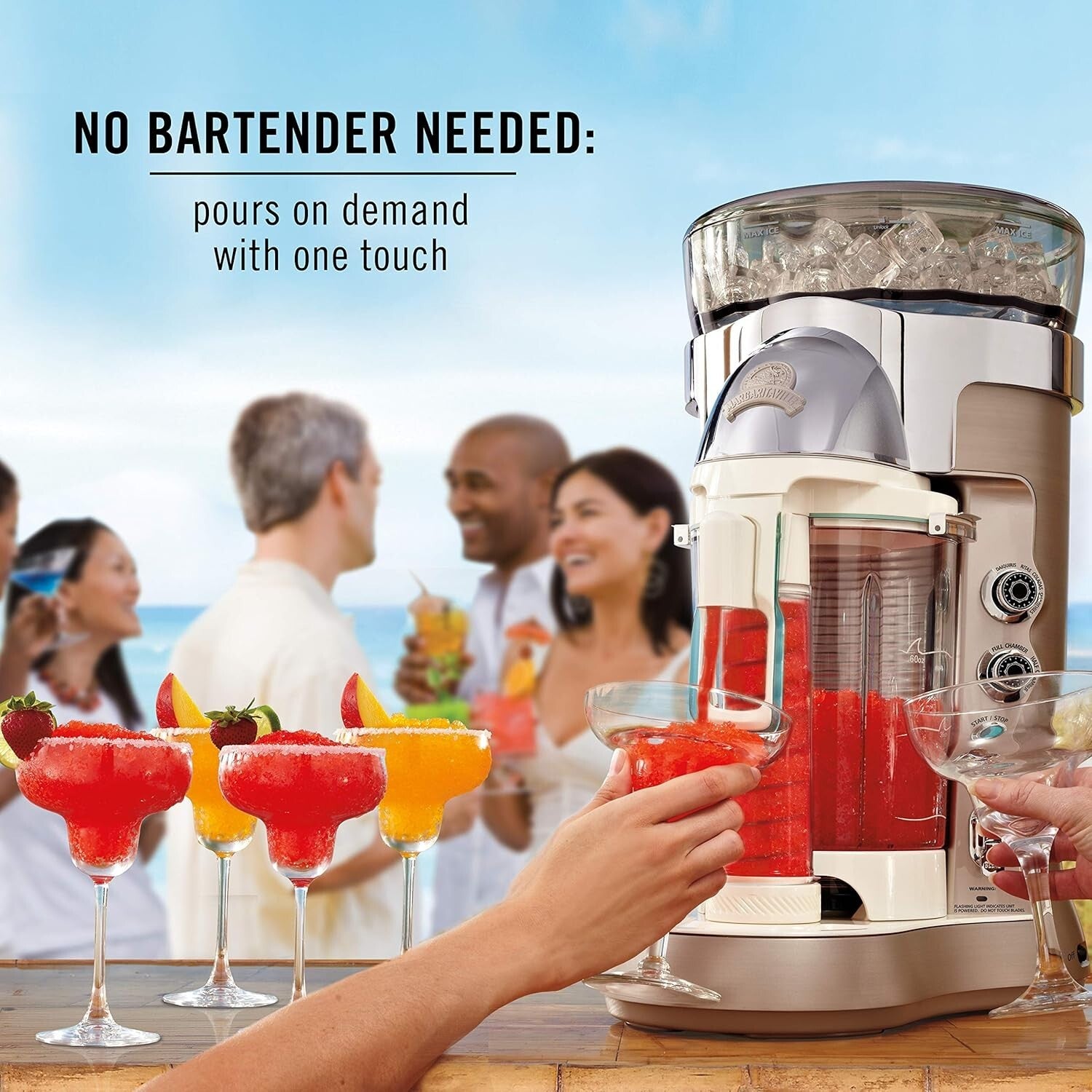 Bali 60 oz Automated Mixer: Stainless Steel Drink Maker for Home Entertaining