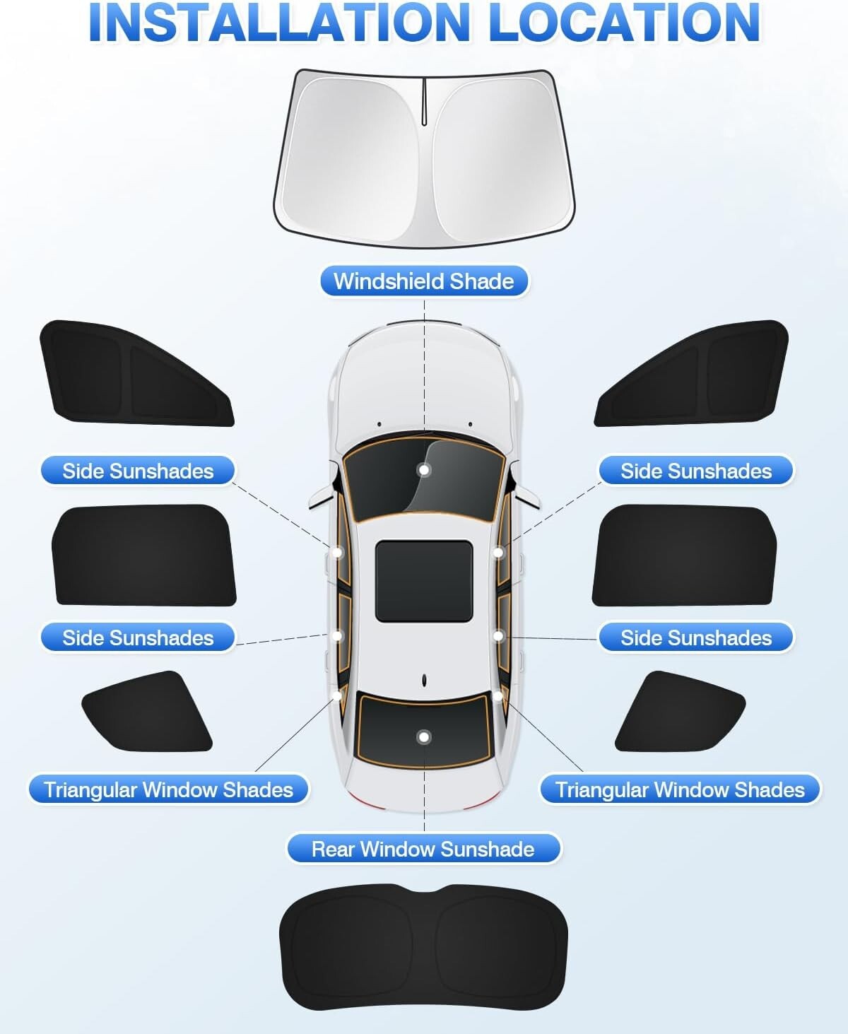 2020-2025 Kia Telluride Foldable Windshield Sun Shade - Effective Heat Defense