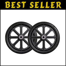 Load image into Gallery viewer, Durable 8" Caster Wheel Assembly - Non-Marking Rubber Tire for Mobility Aids