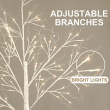 Load image into Gallery viewer, Customizable 6FT Birch Tree with 96 LED Lights - Ideal for Holidays and Events