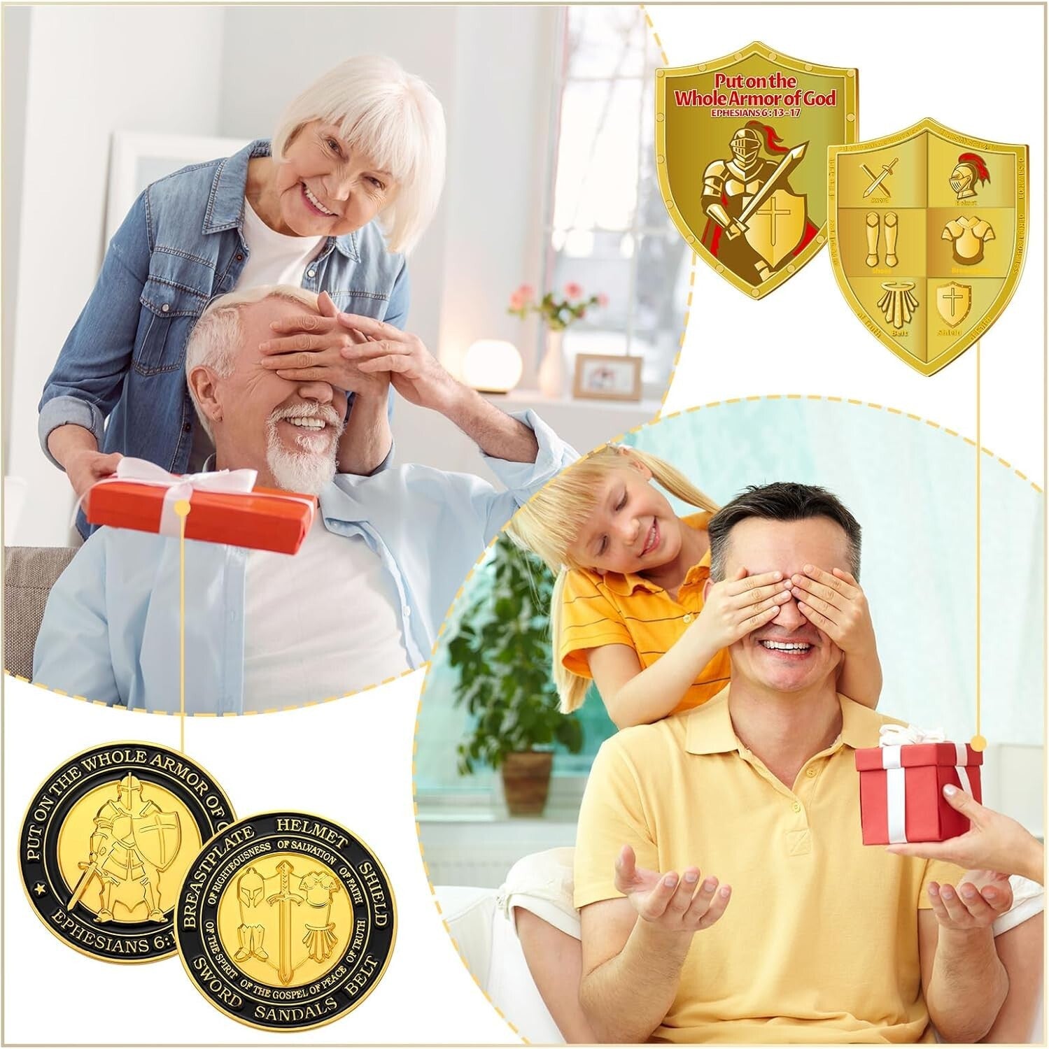 Artistic Commemorative Coins – 36 Pcs Challenge Coins for Christian Gifts