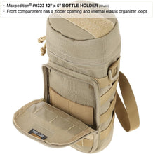 Load image into Gallery viewer, Lightweight Khaki Bottle Holder - 12" High for Hiking and Outdoor Adventures