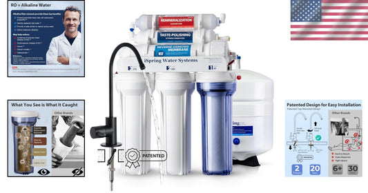 Transform Your Drinking Water with Black Alkaline 6-Stage RO System - Easy Setup