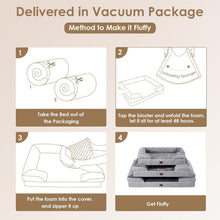 Load image into Gallery viewer, Extra Large Memory Foam Dog Couch with Non-Slip Base &amp; Washable Cover - Grey