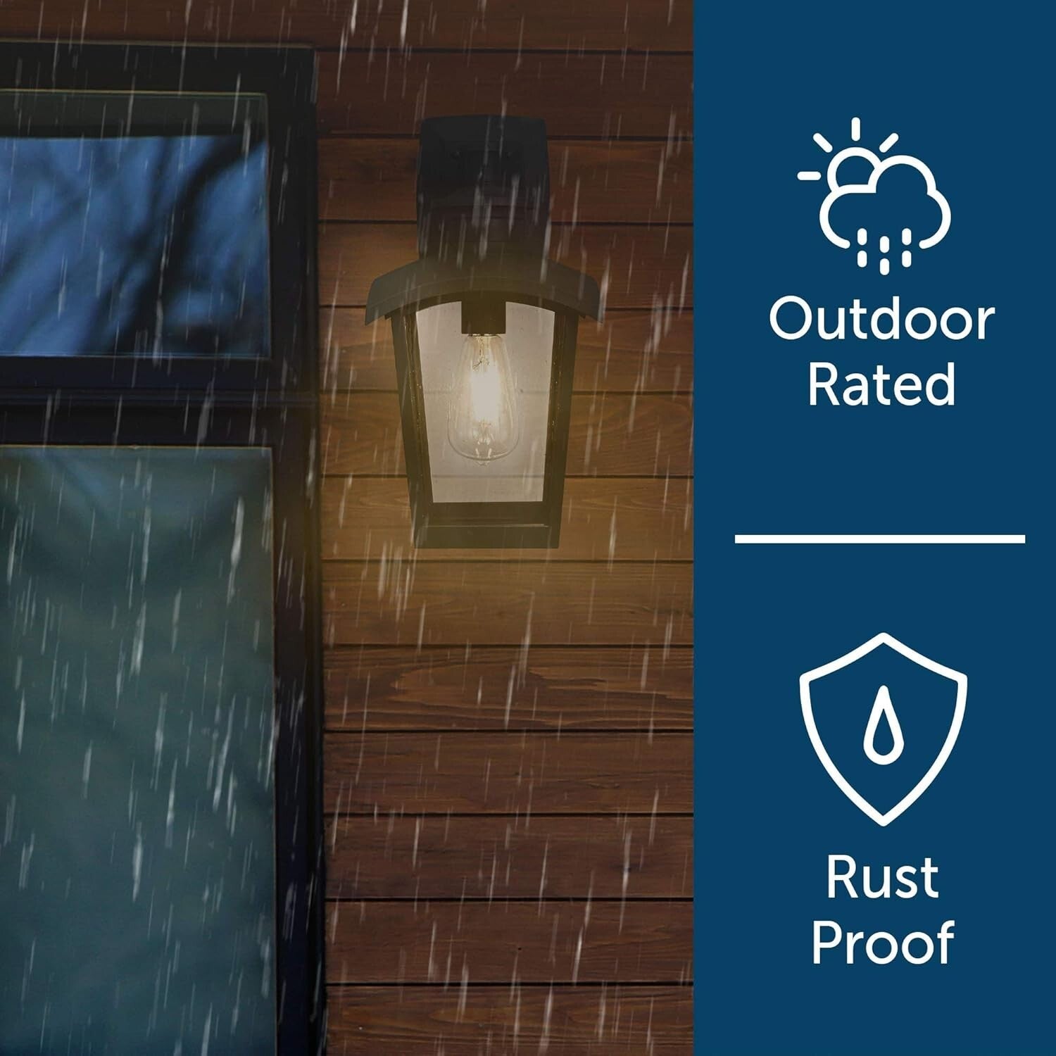 Elegant 1-Light Black Wall Sconce with Seeded Glass and Integrated GFCI Outlet