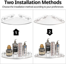 Load image into Gallery viewer, Functional Space-Saving Corner Shelves Set - No-Drill Adhesive Shower Organizer