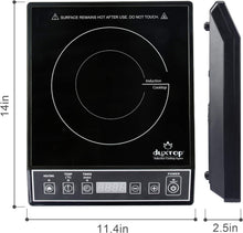 Load image into Gallery viewer, Versatile Black Induction Burner - 15 Power Levels, Easy Clean-Up, ETL Listed