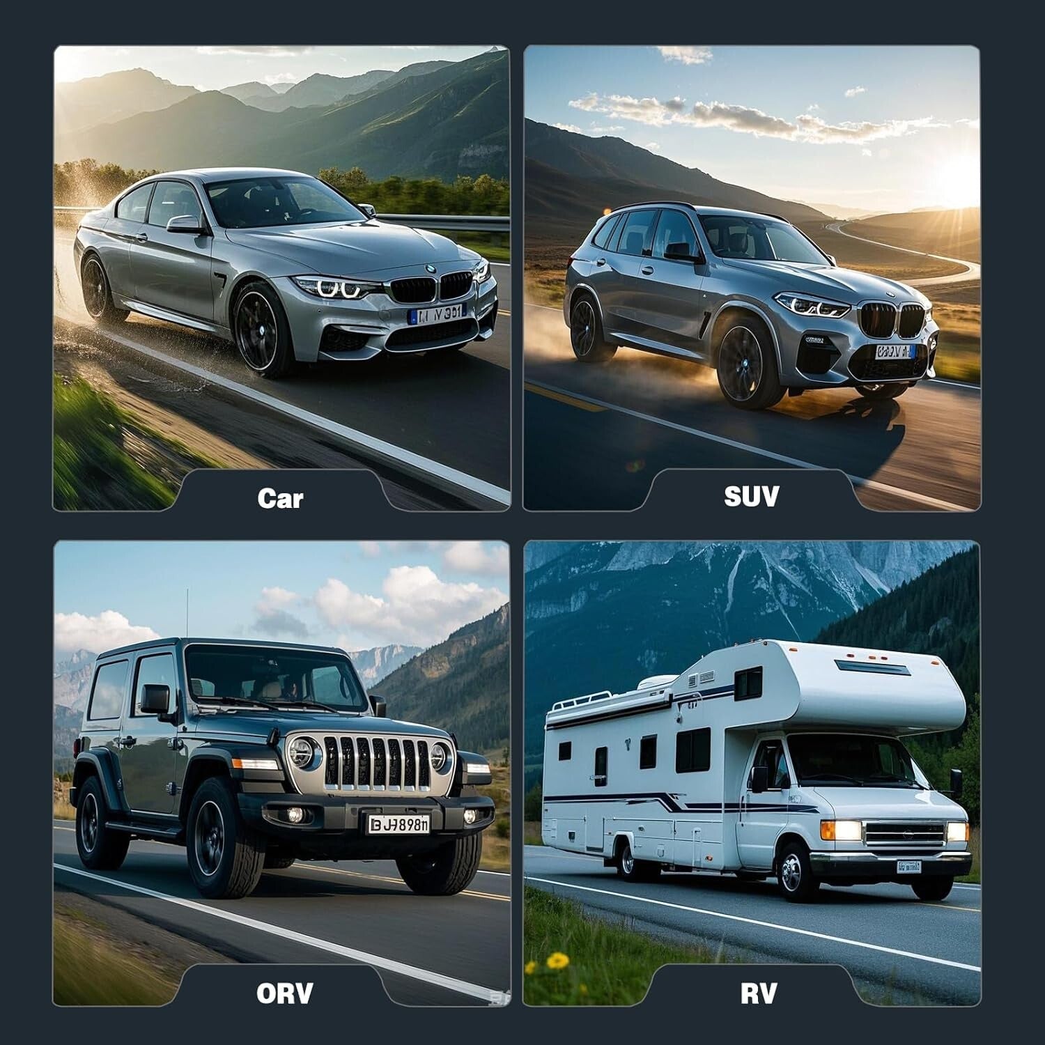 Lightweight 12V Tire Inflator with 11ft Hose - Quick Inflation for All Vehicles