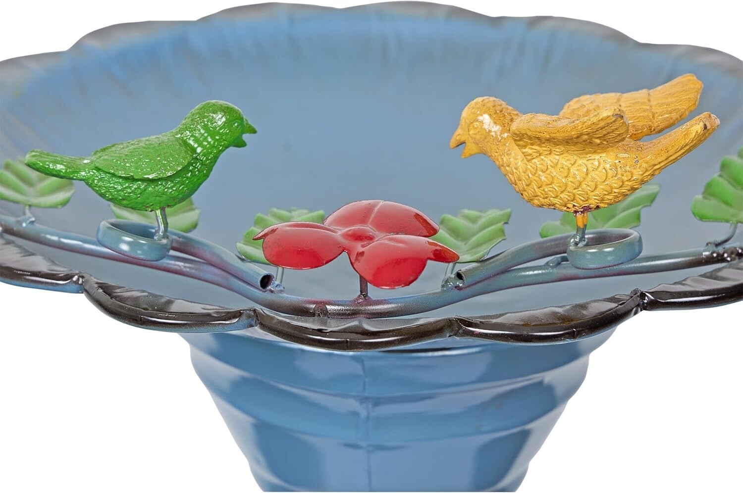 Captivating 28" Metal Birdbath - Perfect for Enchanting Outdoor Spaces