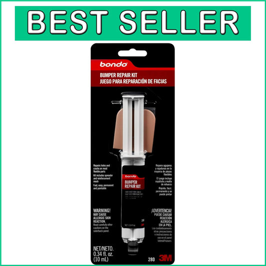 Durable 2-Part Epoxy Bumper Repair Kit with Syringe, 0.34 fl oz for Fast Fixes