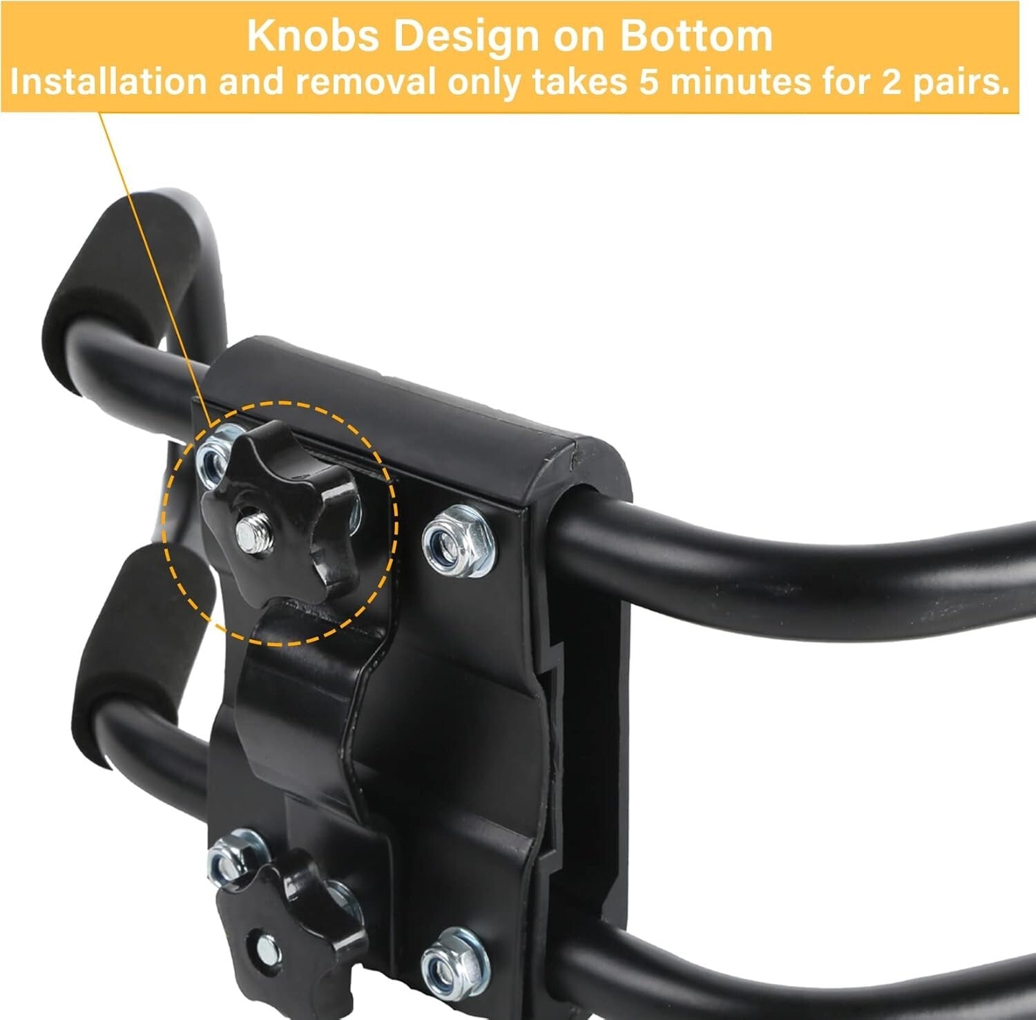 Durable Kayak Roof Rack Set of 4 - 2 Pairs J-Bar Carrier for SUVs and Trucks