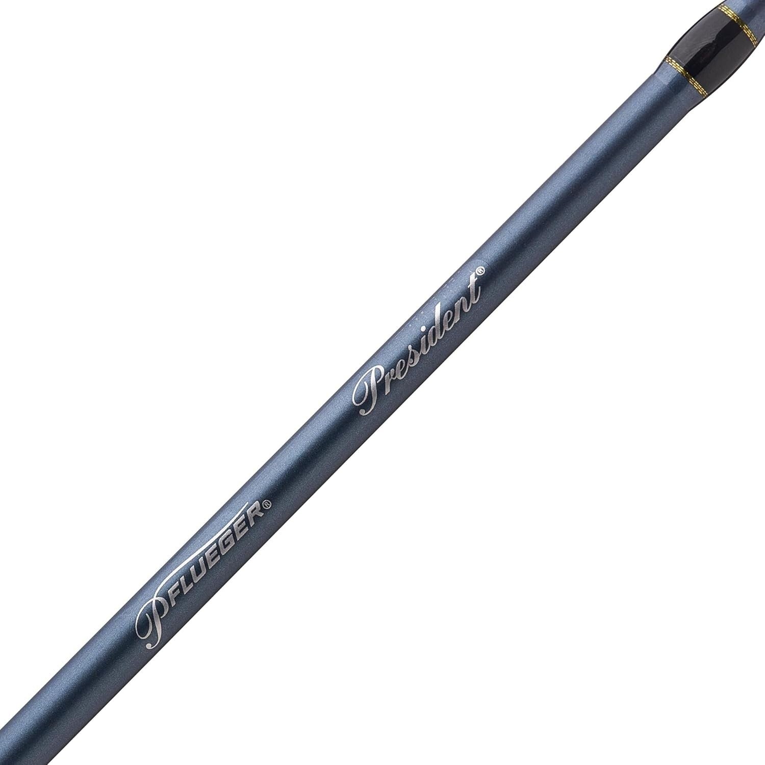 Deluxe President Fishing Rod and Reel Combo - 6'6" Medium Power for Bass Fishing