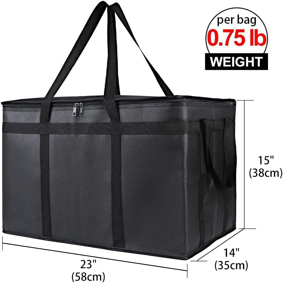 Spacious Insulated Grocery Bags Set of 4 - Store Hot & Cold Items Safely