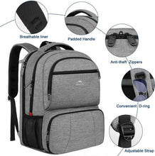 Load image into Gallery viewer, Stylish Water-Resistant Cooler Backpack with Laptop Compartment and USB Charging