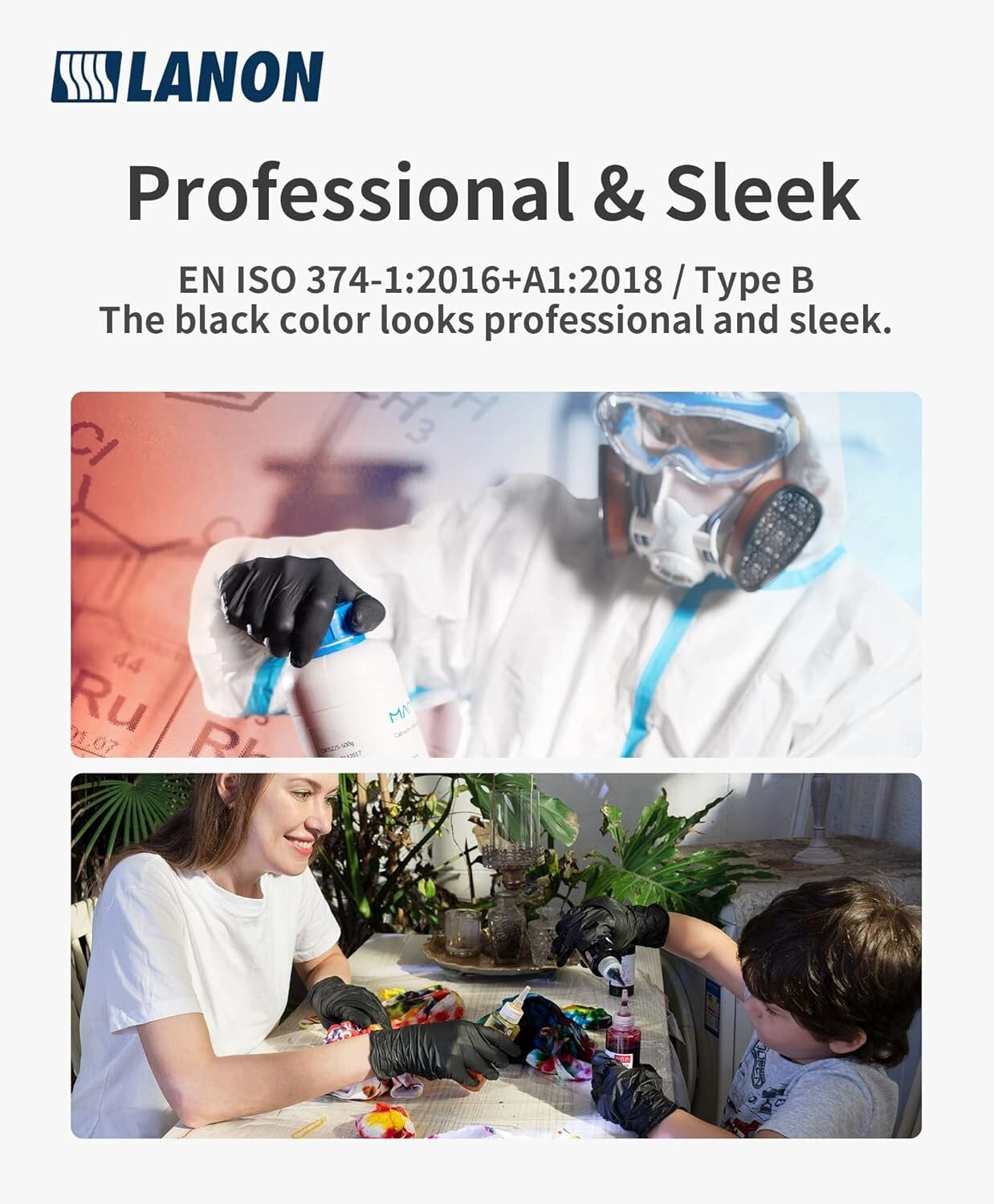 6-Mil Heavy-Duty Black Nitrile Disposable Gloves - Food-Safe, 1000 Pack, Small