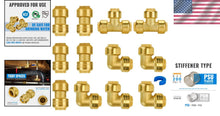 Load image into Gallery viewer, Versatile 1/2 Inch Push-to-Connect Plumbing Fittings - Safe and Durable 12 Pack