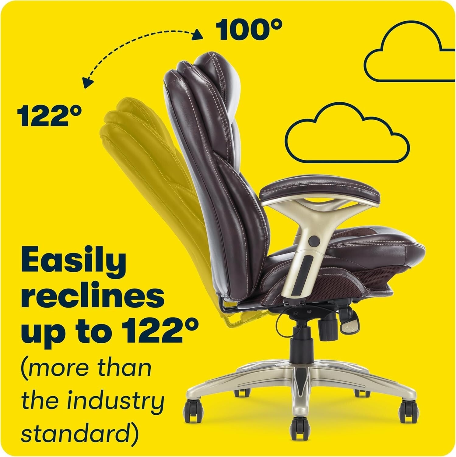 Premium Chestnut Brown Executive Office Chair with Ergonomic Support and Style