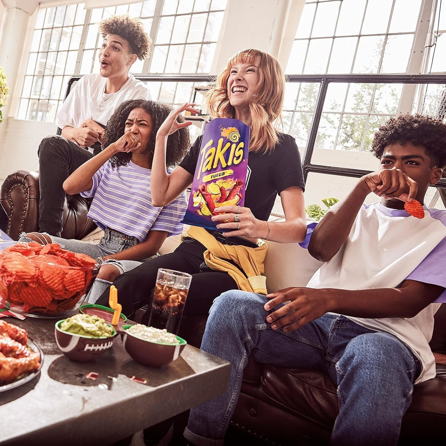 Fuego Tortilla Chips: 14 ct Extreme Chili & Lime Flavor for Group Snacking