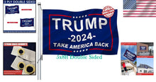 Load image into Gallery viewer, Trump 2024 Double-Sided Flag 5x8 - Reinforced Polyester for Indoor/Outdoor