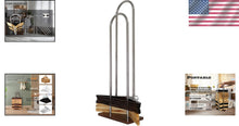 Load image into Gallery viewer, Portable Hanger Storage Rack - Wood &amp; Stainless Steel Organizer, 32.7" High