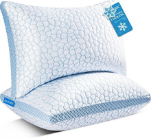 Load image into Gallery viewer, Adjustable Cooling Pillows with Shredded Foam – Ideal for Side and Back Sleepers