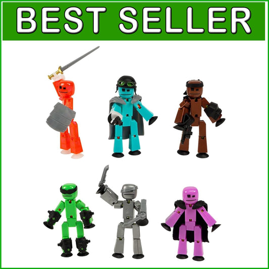 Collectable Off The Grid 6 Pack - Poseable Figures with Stop Motion Accessories