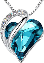 Load image into Gallery viewer, Personalized Infinity Heart Pendant Necklace - December Birthstone Jewelry Gift