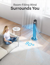 Load image into Gallery viewer, Compact 40" Oscillating Floor Fan with Remote - Silent 26ft/s Cooling Efficiency