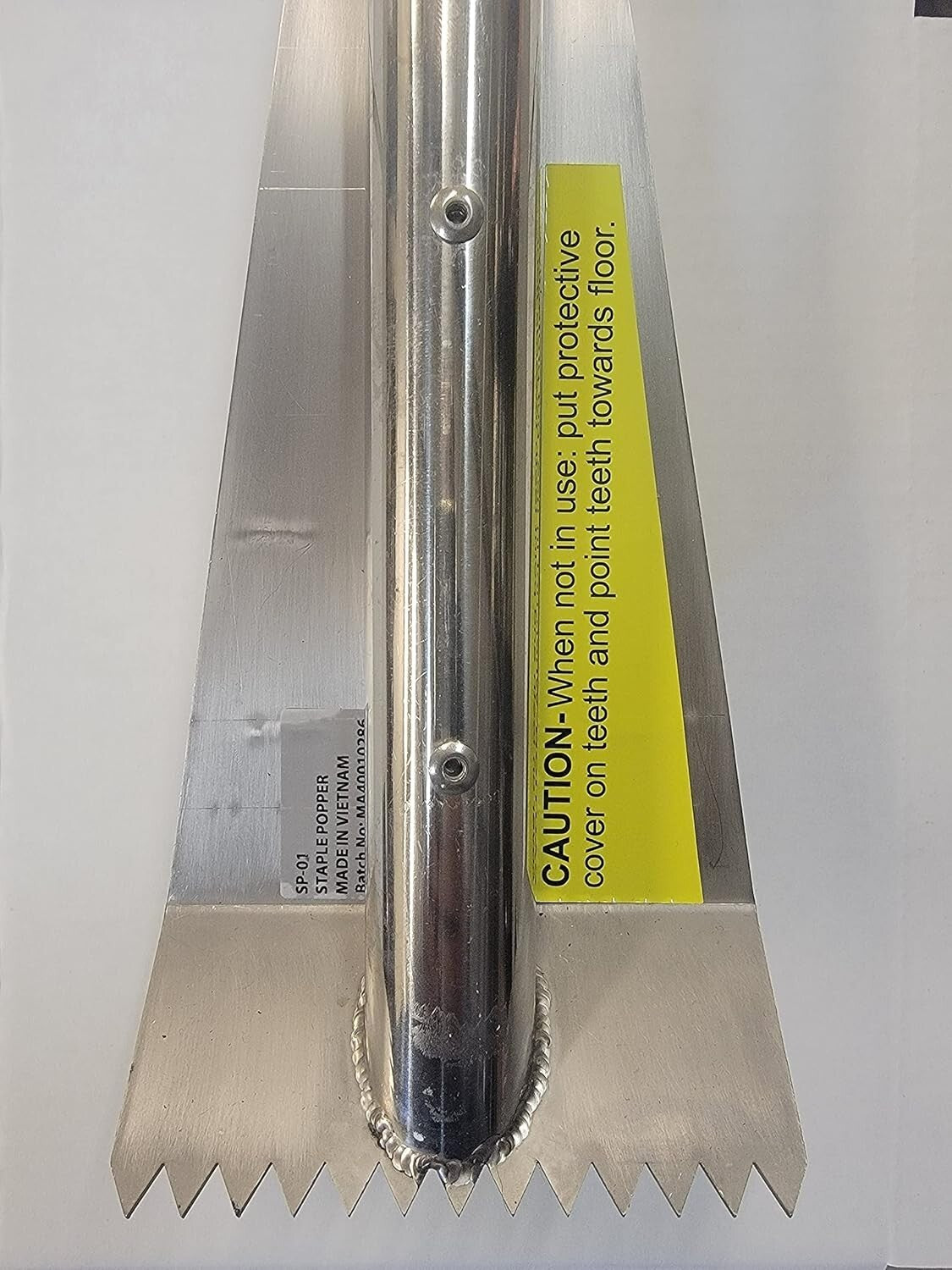 Ergonomic Stand-Up Fast-Action Carpet Staple Popper - Durable Stainless Steel