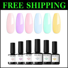 Load image into Gallery viewer, High-Quality Gel Nail Polish Set - 6 Soft Pastel Colors for DIY Manicures