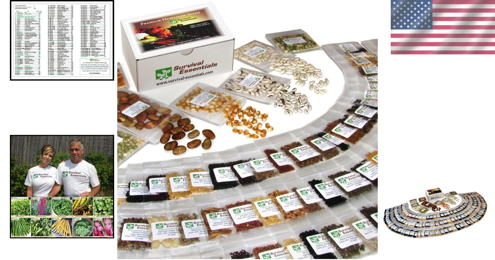 Diverse Heirloom Seed Collection - 135 Varieties for Organic Gardening Joy