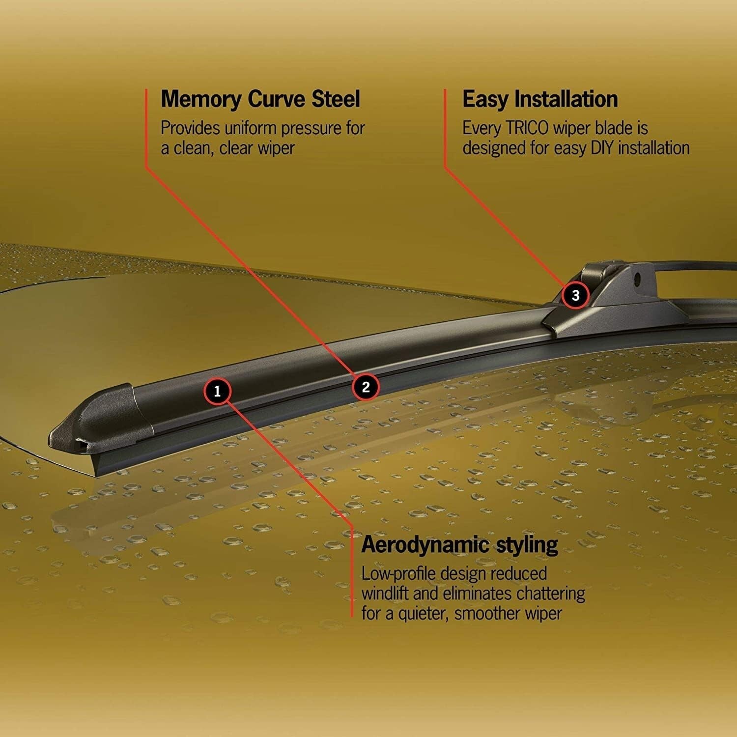Premium 3-Piece Windshield Wiper Blades for 2015-2020 Chevy Tahoe/Suburban/Yukon