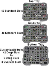 Load image into Gallery viewer, 134+ Miniature Carrying Case – Perfect Travel Storage for D&amp;D &amp; Warhammer 40k
