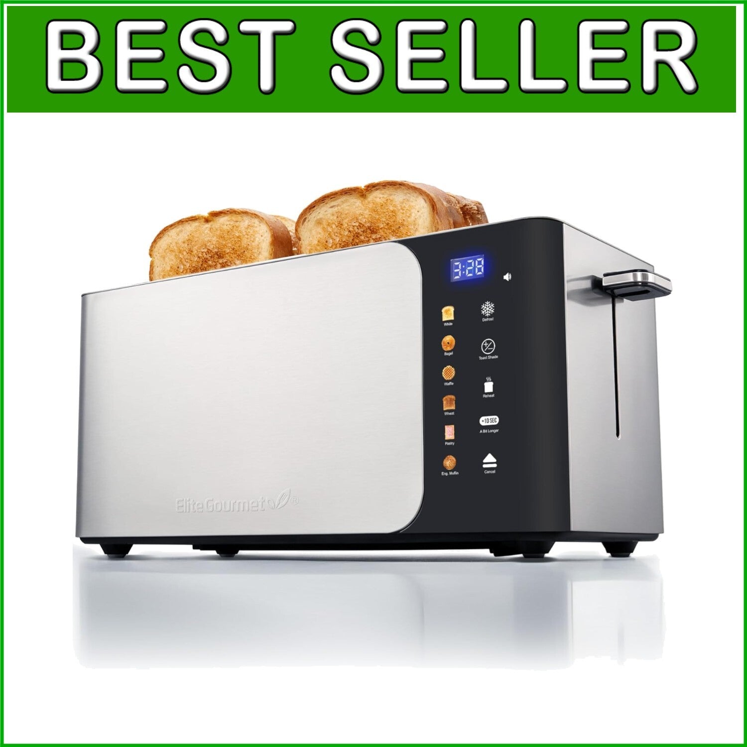 Advanced Stainless Steel Toaster - 4-Slice, Touchscreen, 6 Browning Settings
